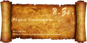 Migra Zsuzsanna névjegykártya